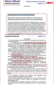 Veja que Existe uma Lei que Regulamenta o Material a ser Usado em Dermopigmentação no Brasil. A Micropigmentação Capilar em Nosso Pais tem que Obedecer essas Regras.